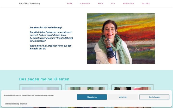 Screenshot of lisawolfcoaching.com