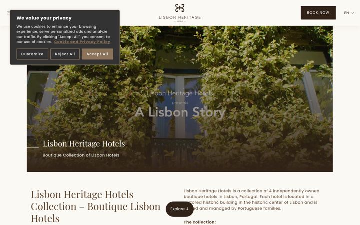 Screenshot of lisbonheritagehotels.com