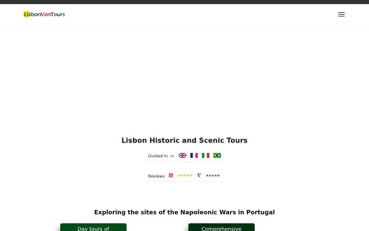 Screenshot of lisbonvantours.com