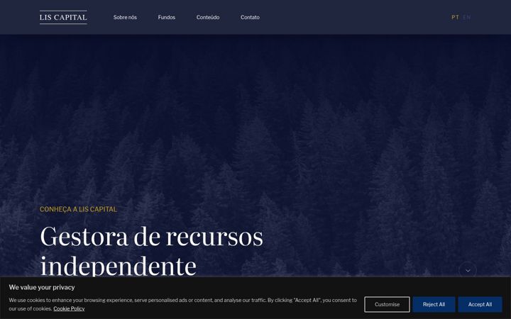 Screenshot of liscapital.com.br