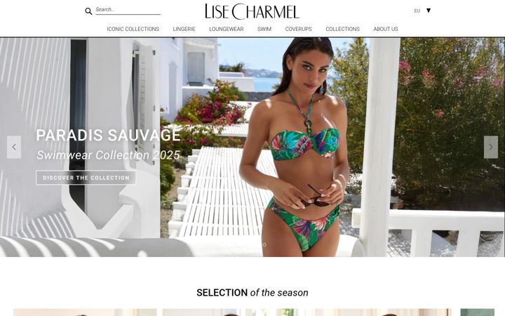 Screenshot of lisecharmel.com