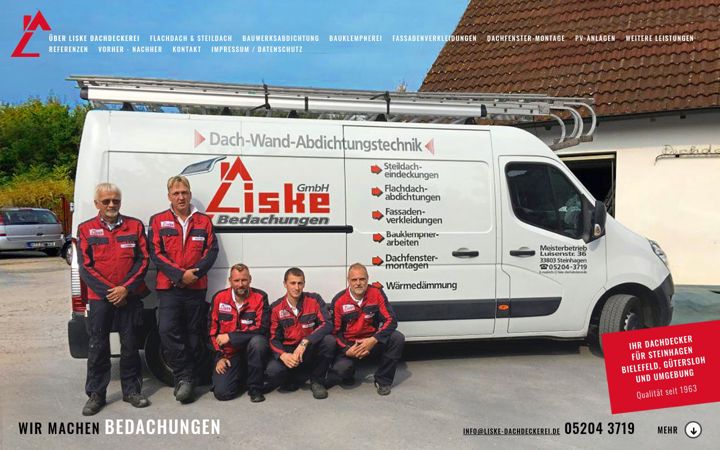 Screenshot of liske-dachdeckerei.de
