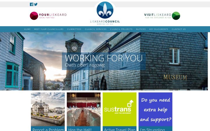 Screenshot of liskeard.gov.uk