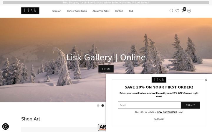 Screenshot of liskgallery.com