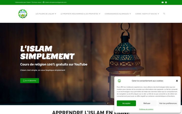 Screenshot of lislam-simplement.com
