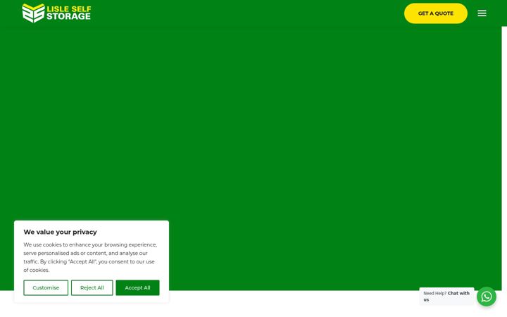 Screenshot of lisleselfstorage.co.uk
