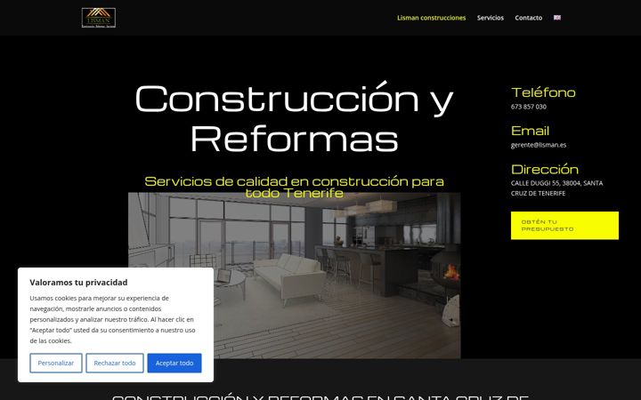 Screenshot of lismanconstrucciones.com