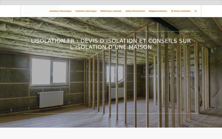 Screenshot of lisolation.fr