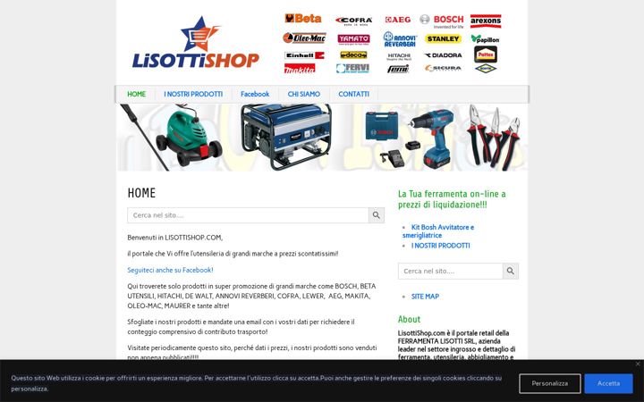 Screenshot of lisottishop.com
