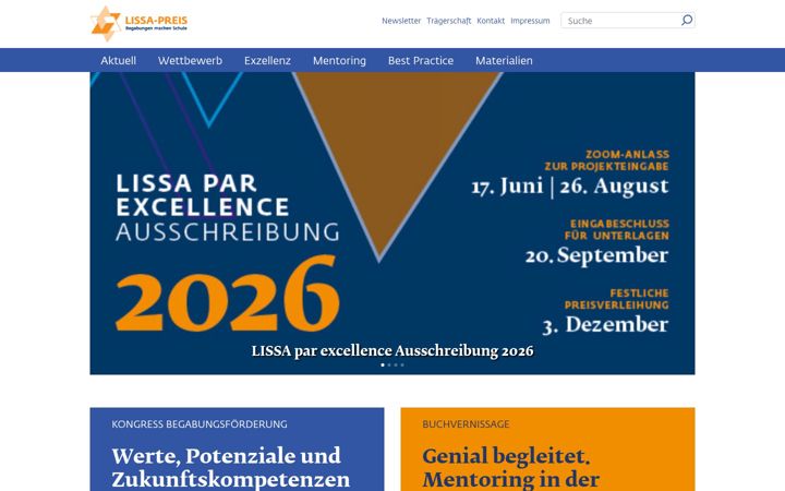 Screenshot of lissa-preis.ch