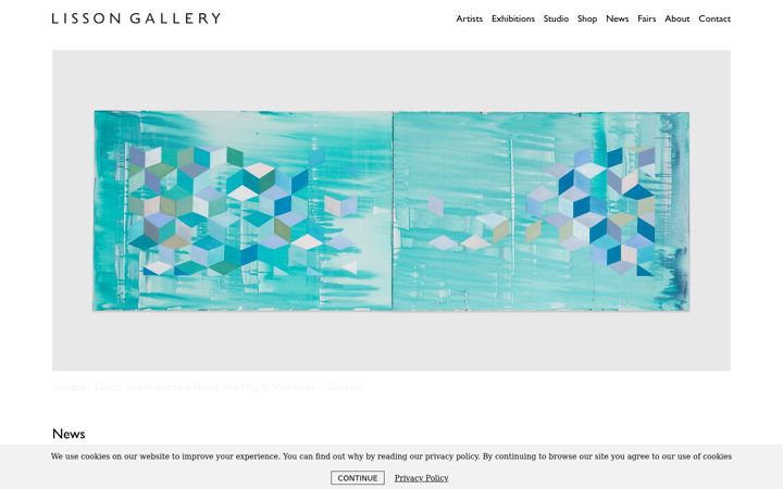 Screenshot of lissongallery.com