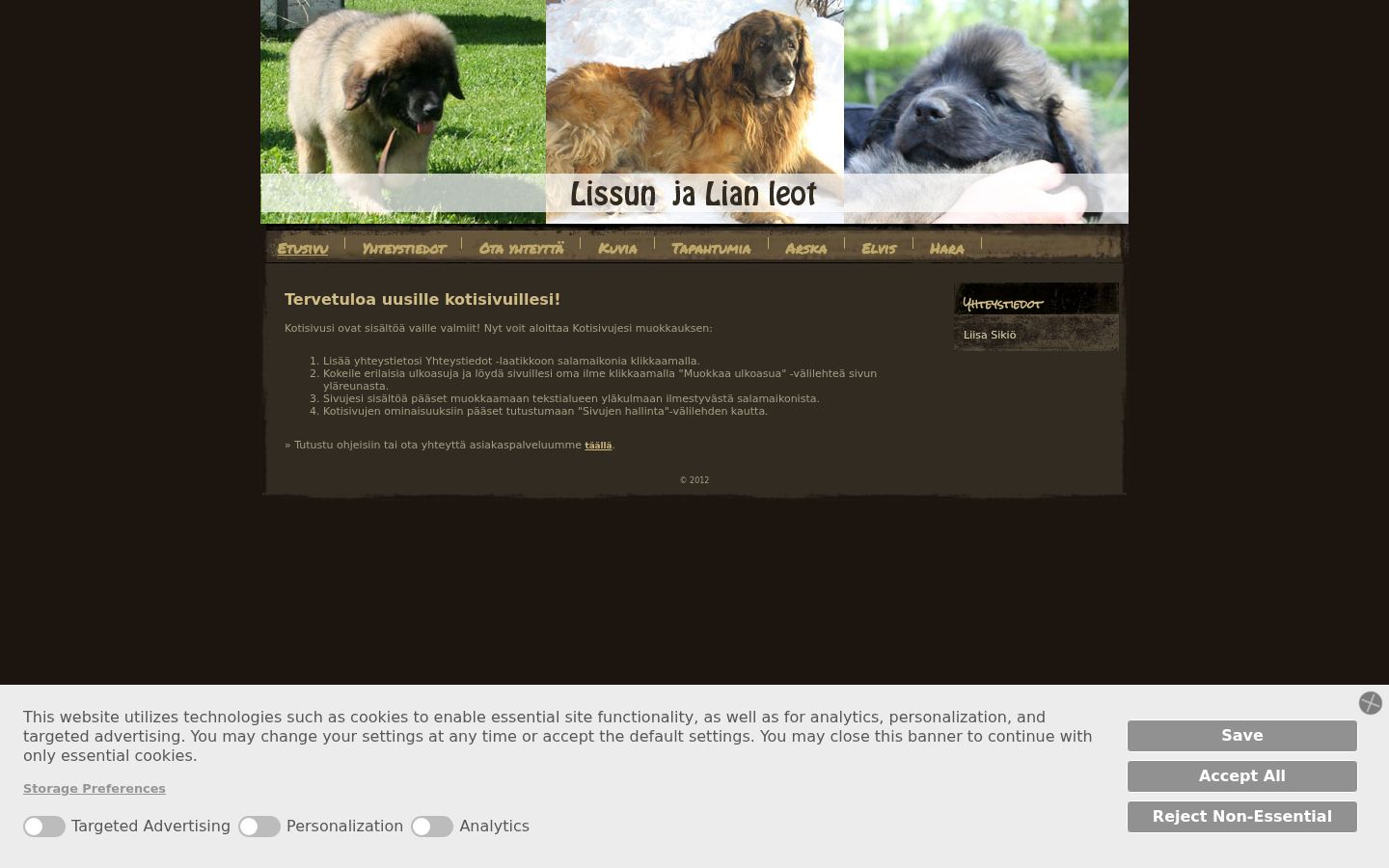 Sutikimo reklamjuostės, rodytos prieš bet kokią sąveiką, ekrano kopija