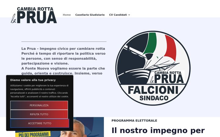 Screenshot of listacivicalaprua.it