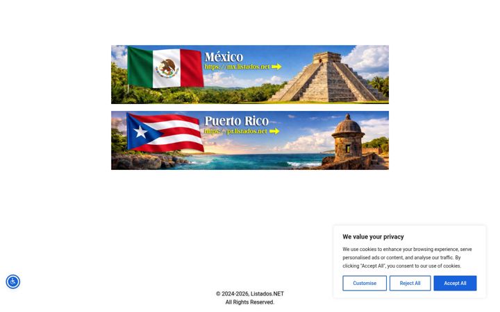Screenshot of listados.net