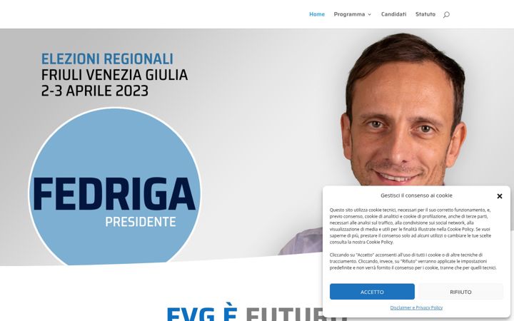 Screenshot of listafedriga.it