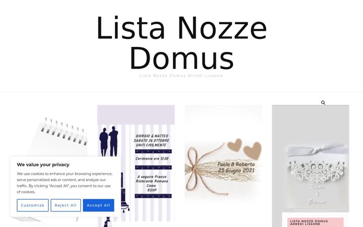 Screenshot of listanozzedomus.it