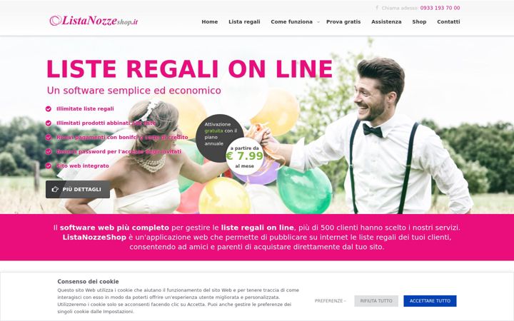 Screenshot of listanozzeshop.it