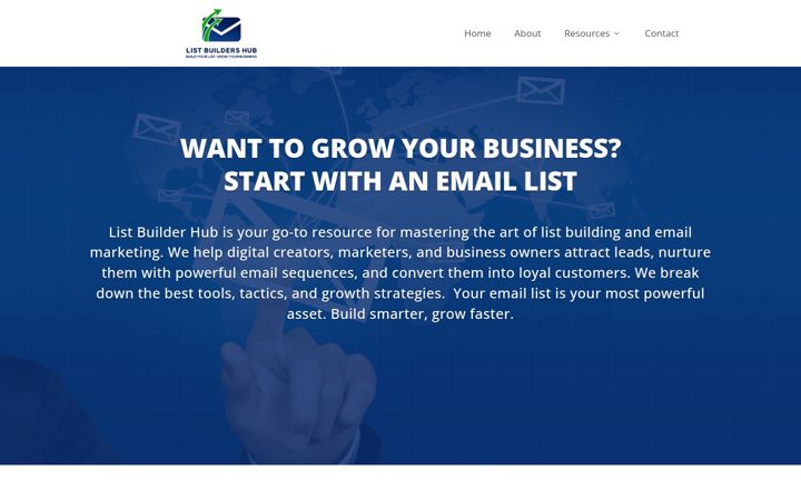 Screenshot of listbuildershub.com