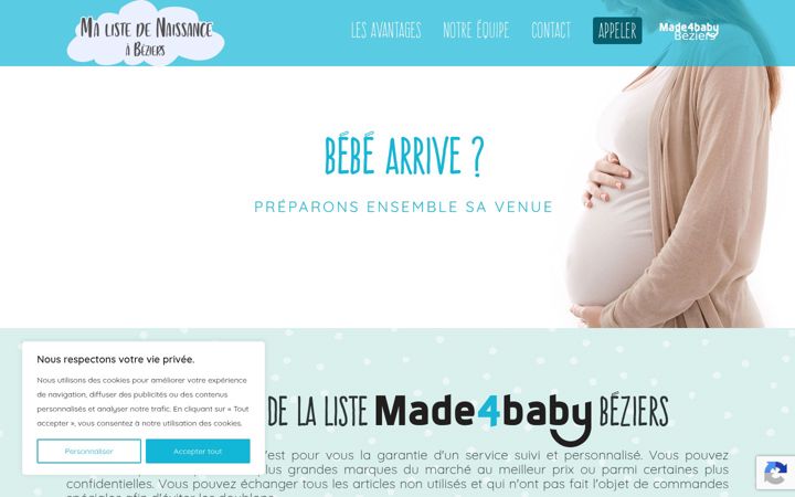 Screenshot of liste-naissance-beziers.fr