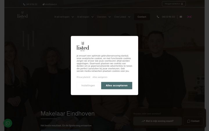 Screenshot of listed.nl