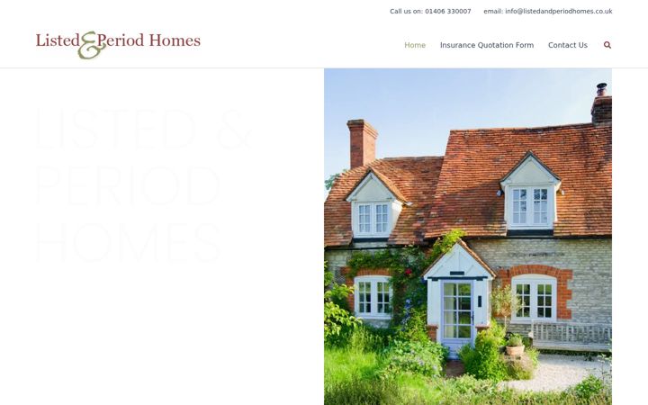 Screenshot of listedandperiodhomes.co.uk