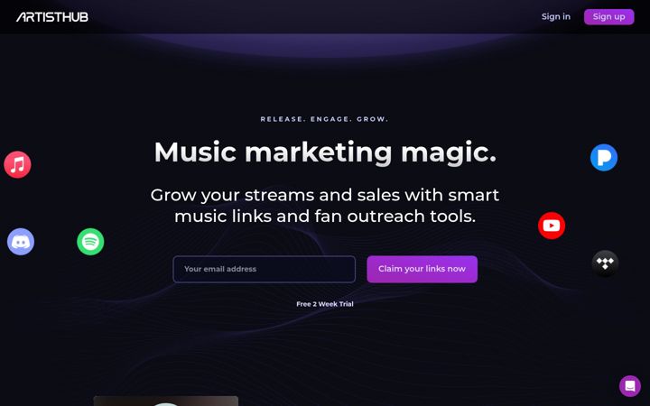 Screenshot of listen.to