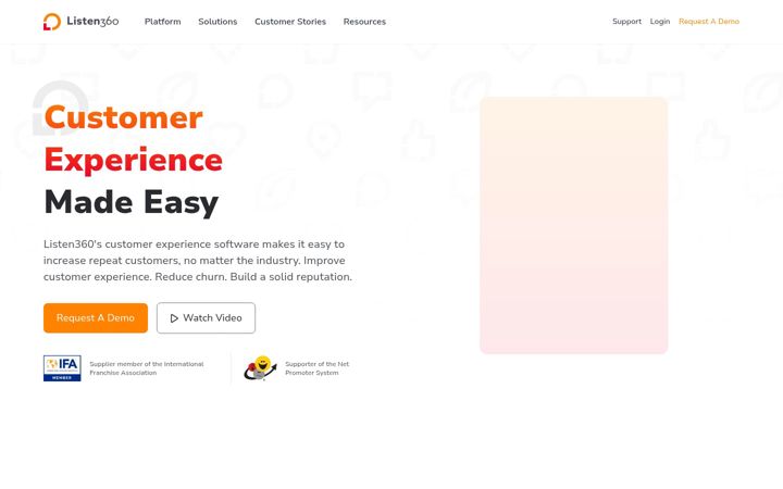 Screenshot of listen360.com