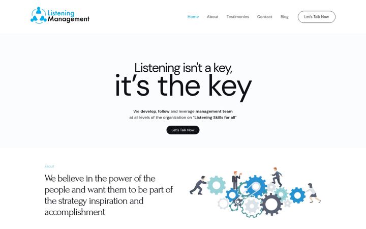 Screenshot of listening-management.com