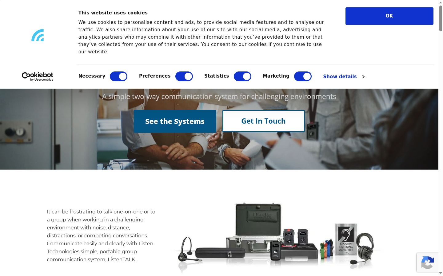 Screenshot del banner di consenso mostrato prima di qualsiasi interazione