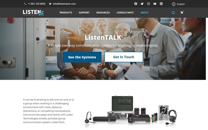 Screenshot of listentalk.com