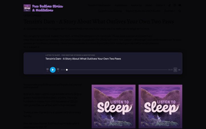 Screenshot of listentosleep.com