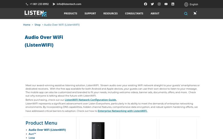Screenshot of listenwifi.com