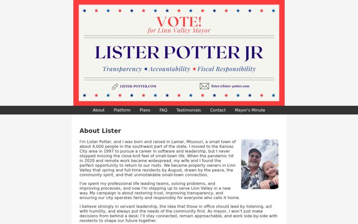 Screenshot of lister-potter.com