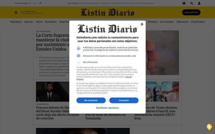 Screenshot του listindiario.com