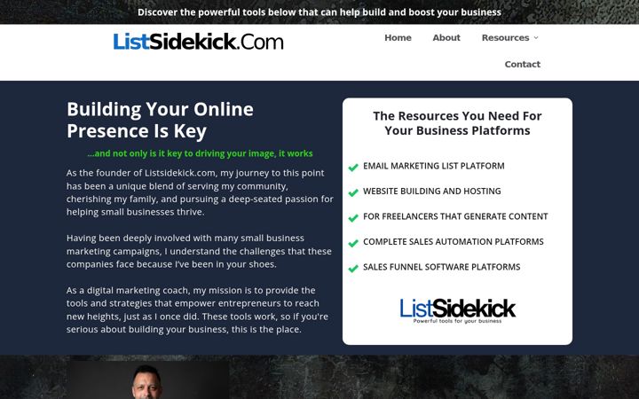 Screenshot of listsidekick.com