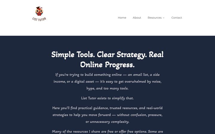 Screenshot of listtutor.com