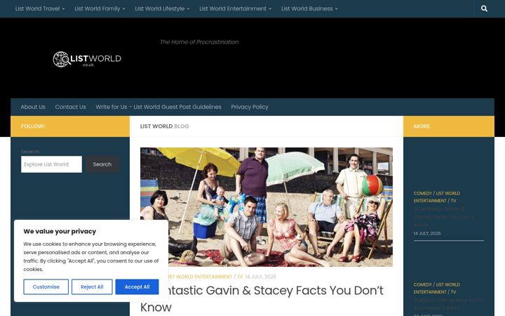 Screenshot of listworld.co.uk