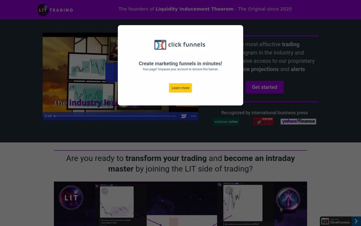 Screenshot of lit-trading.com