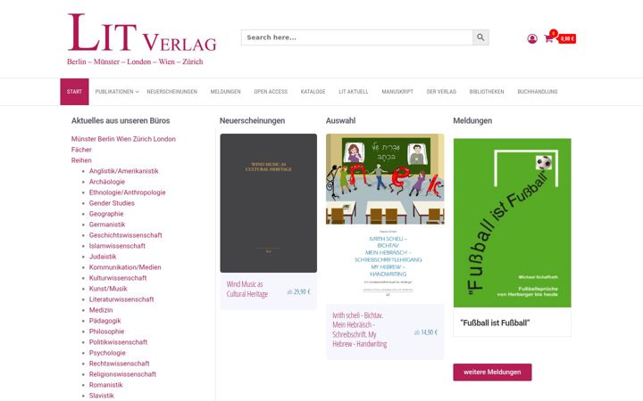 Screenshot stránky lit-verlag.de