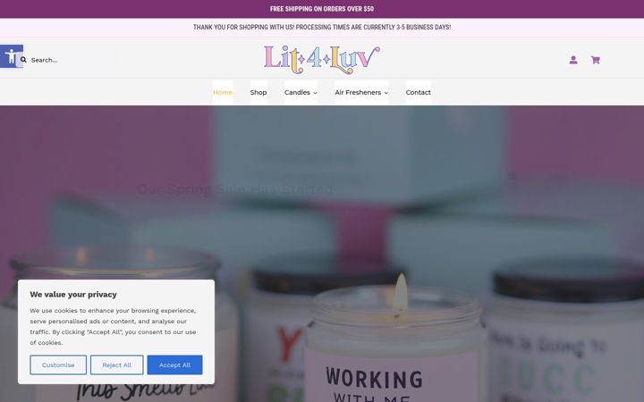 Screenshot of lit4luv.com