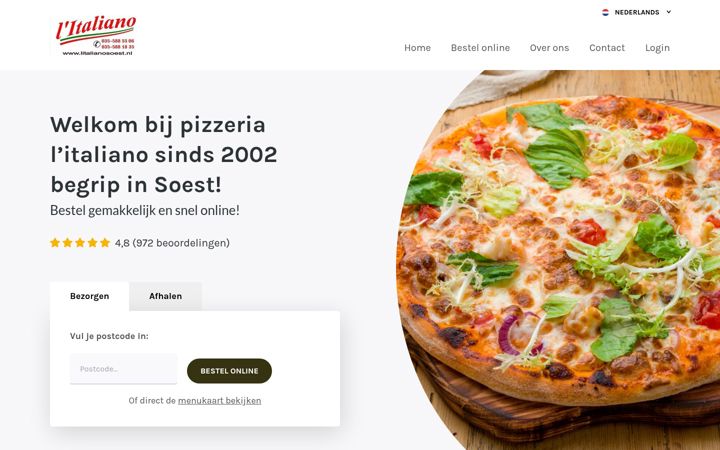 Screenshot of litalianosoest.nl