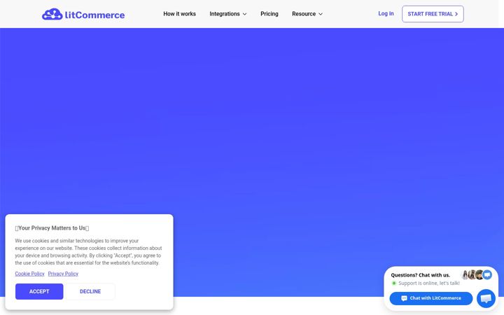 Screenshot of litcommerce.com