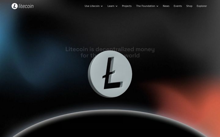 Snímek obrazovky litecoin.com