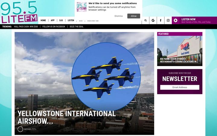 Screenshot of litefm955.com