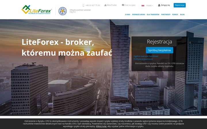 Screenshot of liteforex.pl
