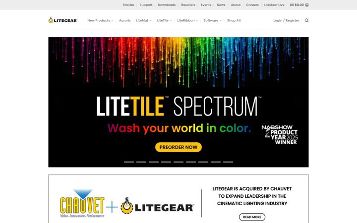Screenshot of litegear.com