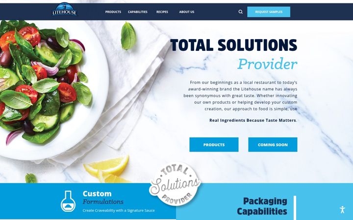 Screenshot of litehousefoodservice.com