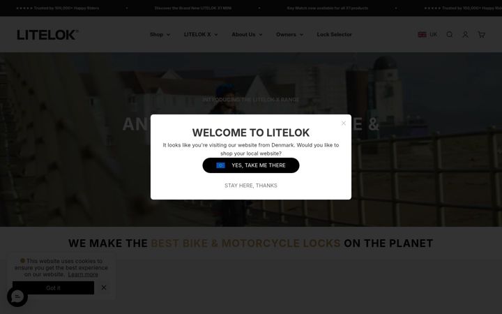 Screenshot of litelok.com