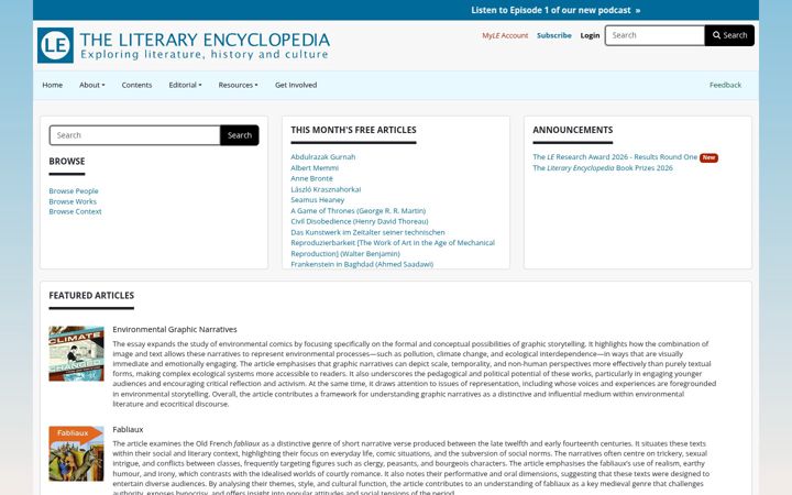 Screenshot of litencyc.com