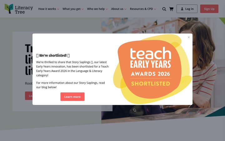 Screenshot of literacytree.com